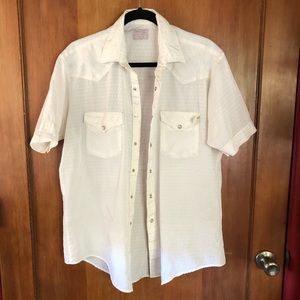 Vtg S/S Western Pearl Snap Button Up Shirt